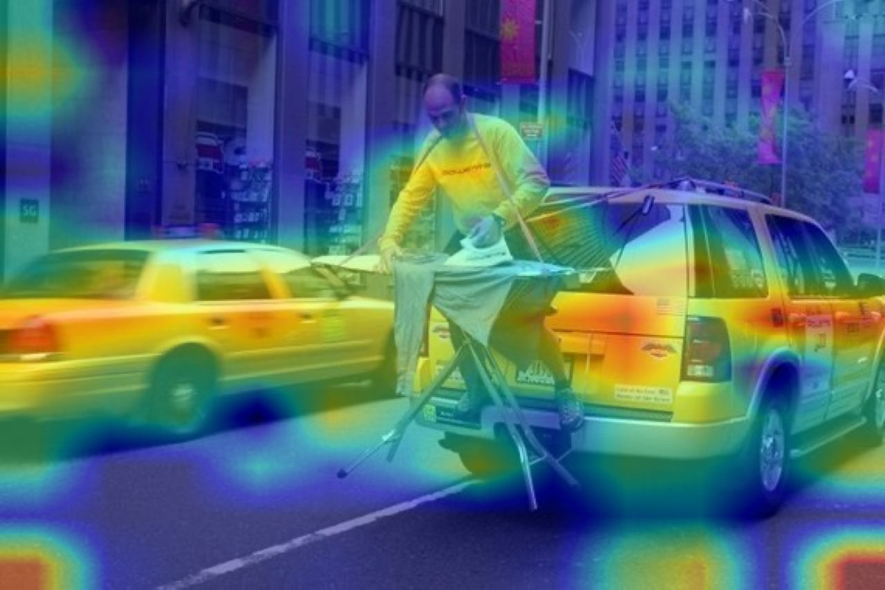 Additional Grad-CAM visualization (144 tokens), alternative overlay.