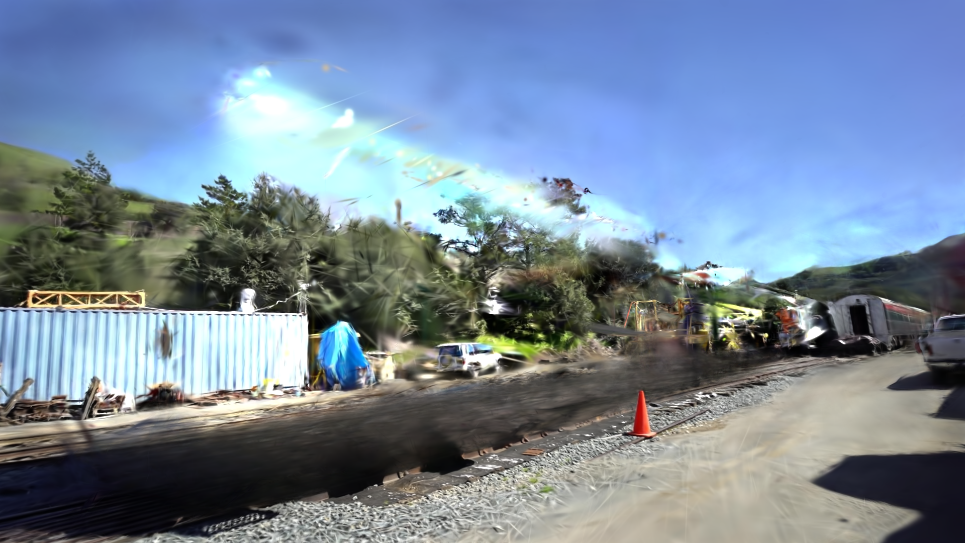 Large object removed with clean background boundaries and inpainted